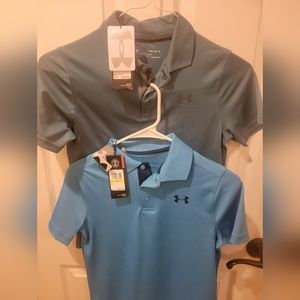 2 Under Armour Boys Polo Shirts